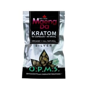 Opms Silver Kratom Red Vein Meang Da 60 Caps
