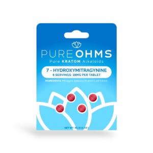 Pure Ohms Pure Kratom Alkaloids 7-Hydroxymitragynine 4ct package at Smoke Heaven in Richmond, TX