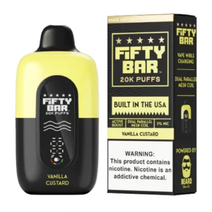 Fifty Bar 20K Vanilla Custard Disposable Vape in Richmond TX